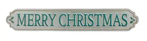 108cm Green MERRY CHRISTMAS Metal Sign