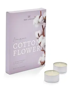 12pack TEALIGHTS COTTON FLOWER Homegrown