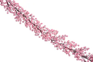 130cm Light Pink Berry Cluster Garland