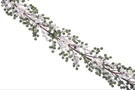 130cm Sage Green / White Cluster Berry Garland