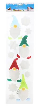 15cm x 50cm Christmas Gonks Window Gels