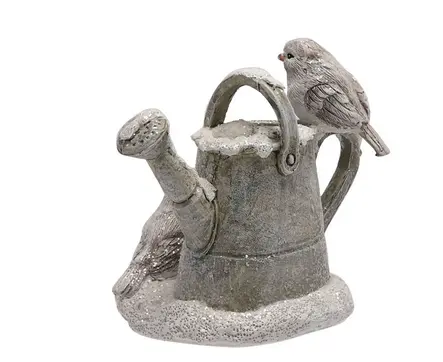 2 Robins Figurine on a Watering Can - image 2