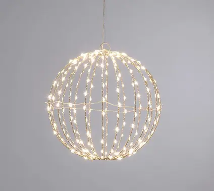 30cm folding twinkling dewdrop ball - warm white