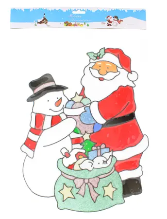 30cm x 40cm Pack of 3 Santa Window Clings