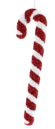 40cm Red/White Sequin Candy Cane