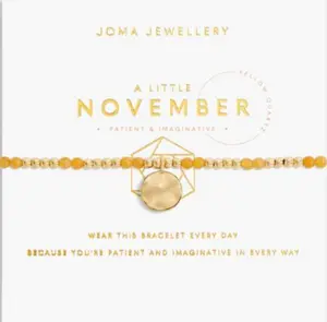 A LITTLE | BIRTHSTONE NOVEMBER YELLOW QUARTZ | Gold | Bracelet | 17.5cm stretch - image 1