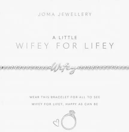 A LITTLE | WIFEY FOR LIFEY | Silver Plated | Bracelet | 17.5cm stretch - image 1