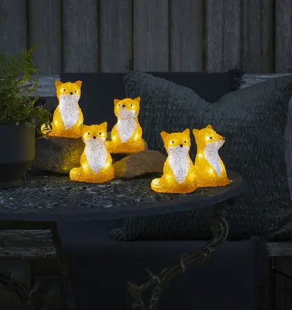 Acrylic Foxes 5 Piece Set LED - image 2