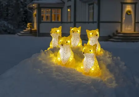 Acrylic Foxes 5 Piece Set LED - image 3