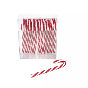 Acrylic Mini Candy Cane Dec (Pk/12)