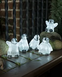 Acrylic Penguin 5 Pc Set LED - image 2