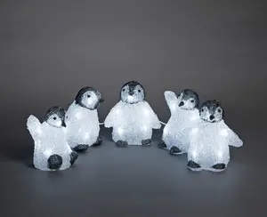 Acrylic Penguin 5 Pc Set LED - image 1