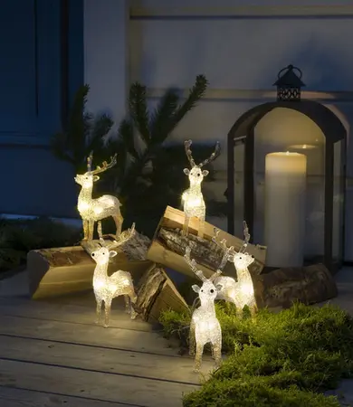 Acrylic Reindeer 5pcs/Set LED - image 2