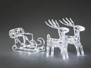 Acrylic Reindeers & Sledge LED