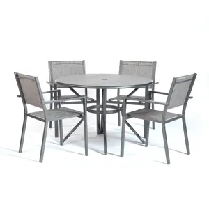 Adrano 110cm Poly Lumber Aluminium Collection With Parasol