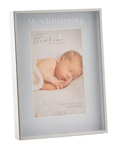 Bambino Photo Frame "Christening Day" Blue 4" x 6"