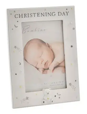 Bambino Resin Christening Day Photo Frame 4" x 6"