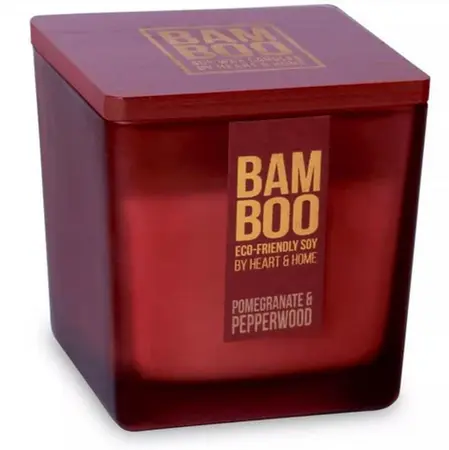 Bamboo Large Jar Candle Pomegranate