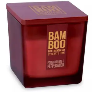 Bamboo Large Jar Candle Pomegranate