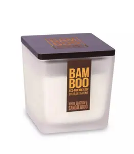 Bamboo Large Jar Candle  White Blossom - image 1