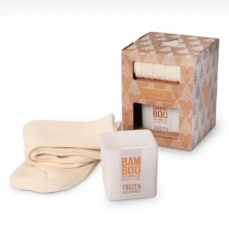 Bamboo Small Candle & Socks Gift Set