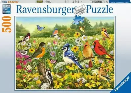 Birds in the Meadow 500 Piece Jigsaw Puzzle