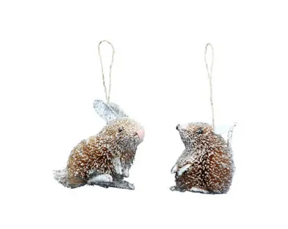 Bristle/Silver Rabbit & Mouse Dec,