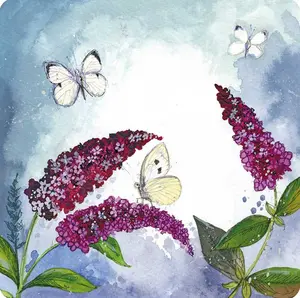 C228 BUTTERFLIES AND BUDDLEIA COASTER