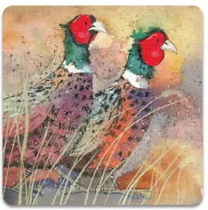 C45 Pleasant Pheasants Coaster