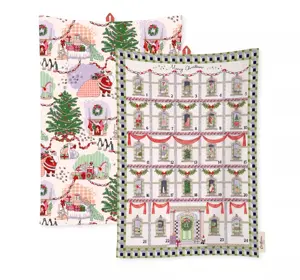 Cath Kidson Christmas Ditsy 2 Pack of Tea Towels