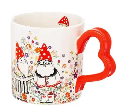 Cath Kidson Gnomes Heart Handle Mug