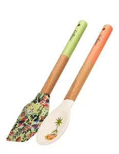 Cath Kidson Painted Silicone & Wood Utensil Set 2 Pack