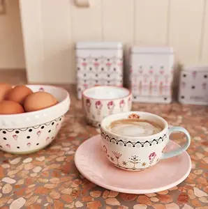 Cath Kidson Painted Teacup & Saucer Set - image 2