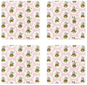 Cath Kidson Provence Bee 4 Pack of Cork Back Coasters - image 1