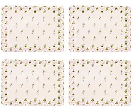 Cath Kidson Provence Bee 4 x Cork Back Placemats - image 1