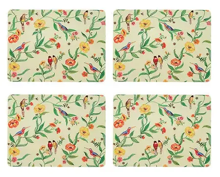 Cath Kidson Summer Birds 4 x Cork Back Placemats - image 1