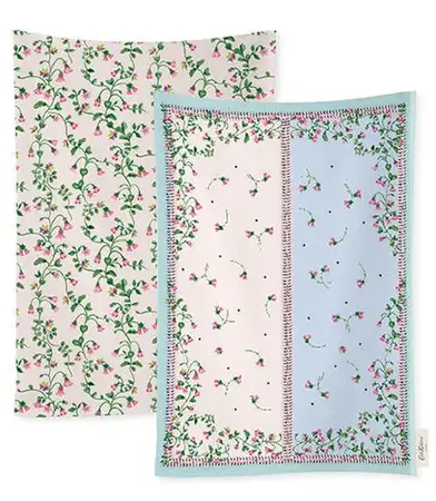 Cath Kidson Twin Flowers Set of 2 Tea Towels