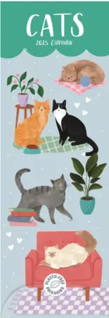 Cats Illustrated Slim Calendar 2025 (PFP)