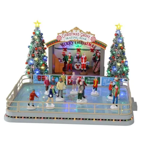 CHRISTMAS GROVE SKATING RINK, WITH 4.5V ADAPTOR