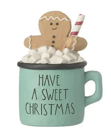 CHRISTMAS MUG W/GINGERBREAD MAN