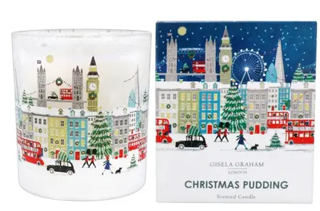 Christmas Puddings Boxed Candle Pot, Lge