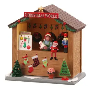 CHRISTMAS WORLD BOOTH, BATTERY OPERATED (3V)