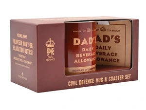 Civil Defence Dad's Daily Beverage Mug and Coaster Set - image 2