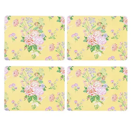 CK FLORAL FIELDS 4PK CORK BACK PLACEMATS - image 1