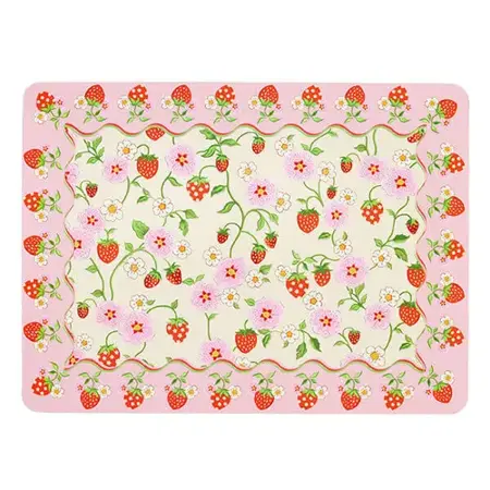 CK STRAWBERRY 4PK CORK BACK PLACEMATS - image 2