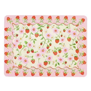 CK STRAWBERRY 4PK CORK BACK PLACEMATS - image 2