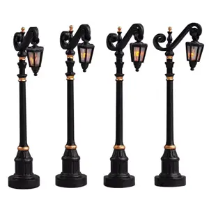 COLONIAL STREET LAMP, SET OF 4, BATTERY OPERATED (4.5V)