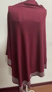 Crystal One Size Poncho Burgundy