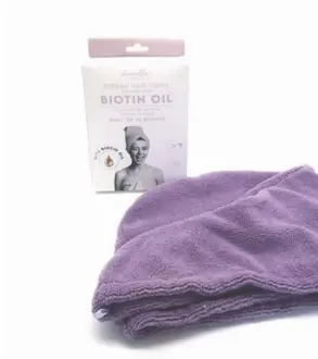 Danielle Infused Hair Turbans - Purple - Biotin Oil