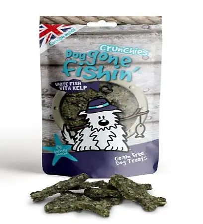 Dog Gone Fishin' White Fish with Kelp Crunchies 75g